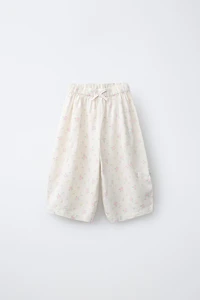 FLORAL LINEN PANTS