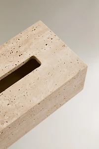 BOÎTE À MOUCHOIRS MARBRE BEIGE