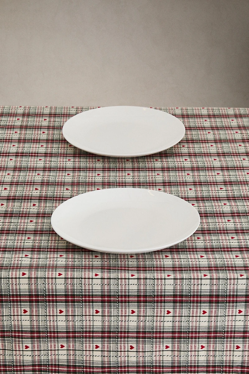 NAPPE FIL TEINT CŒUR NOËL