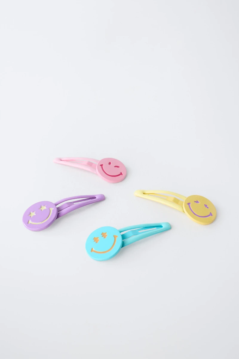 PACK OF FOUR SMILEYWORLD ® HAIR CLIPS