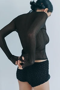 METALLIC THREAD KNIT TOP