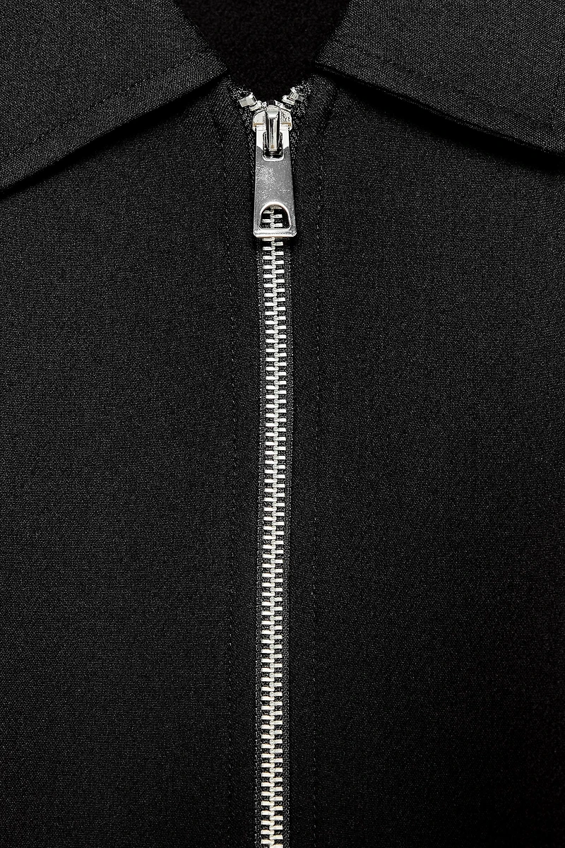ZIP-UP GATHERED JACKET