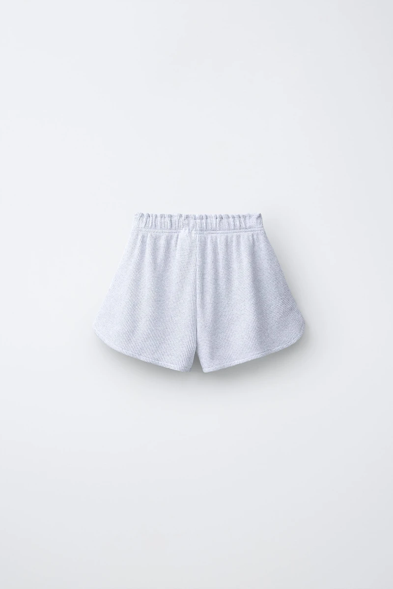 WAFFLE TEXT SHORTS