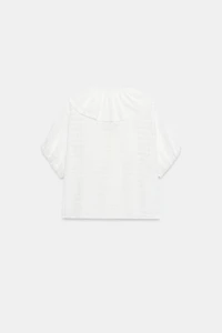 RUFFLED TIE BLOUSE