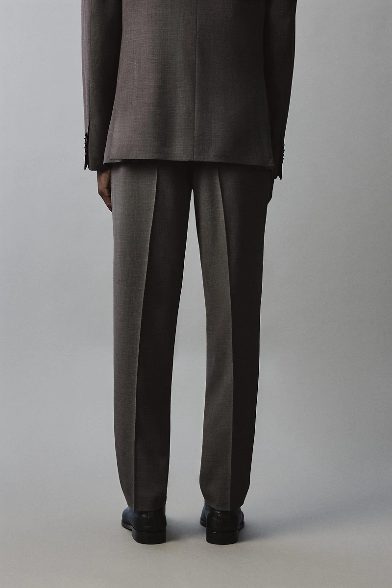 TEXTURED SUIT PANTS