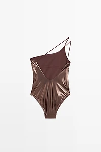 Swimsuit with asymmetric strap
