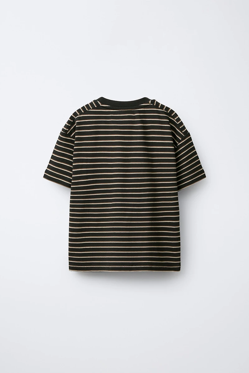 STRIPED LABEL T-SHIRT