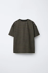 STRIPED LABEL T-SHIRT