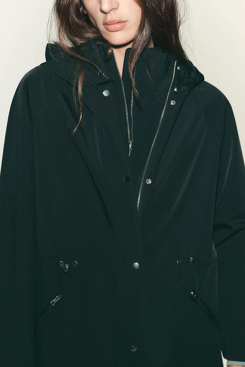 LONG HOODED JACKET