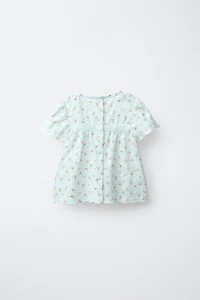CHEMISE BRODERIE SUISSE IMPRIMÉ FLEURS