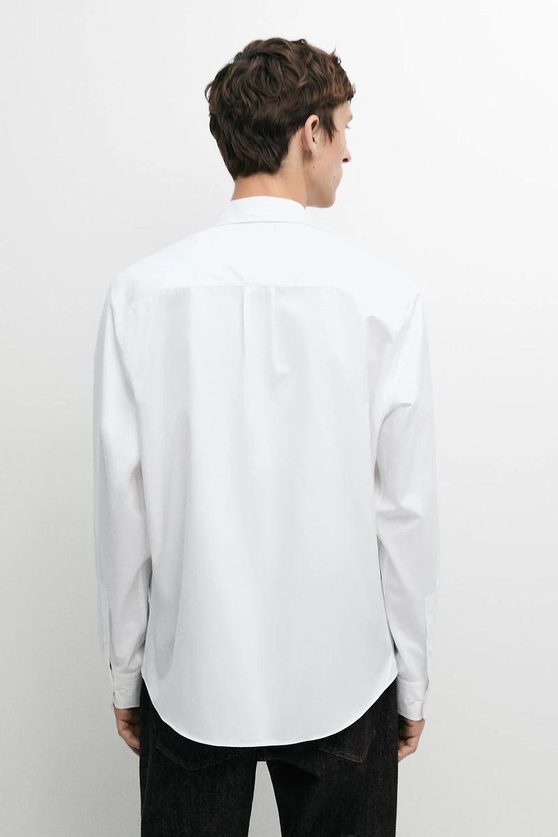 100% cotton regular fit poplin shirt