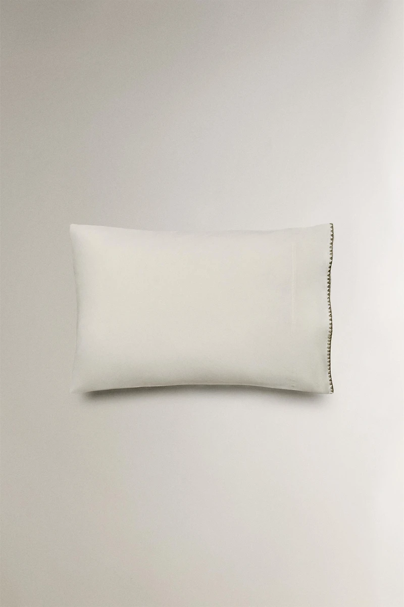 KIDS COTTON SHELL STITCH PILLOWCASE