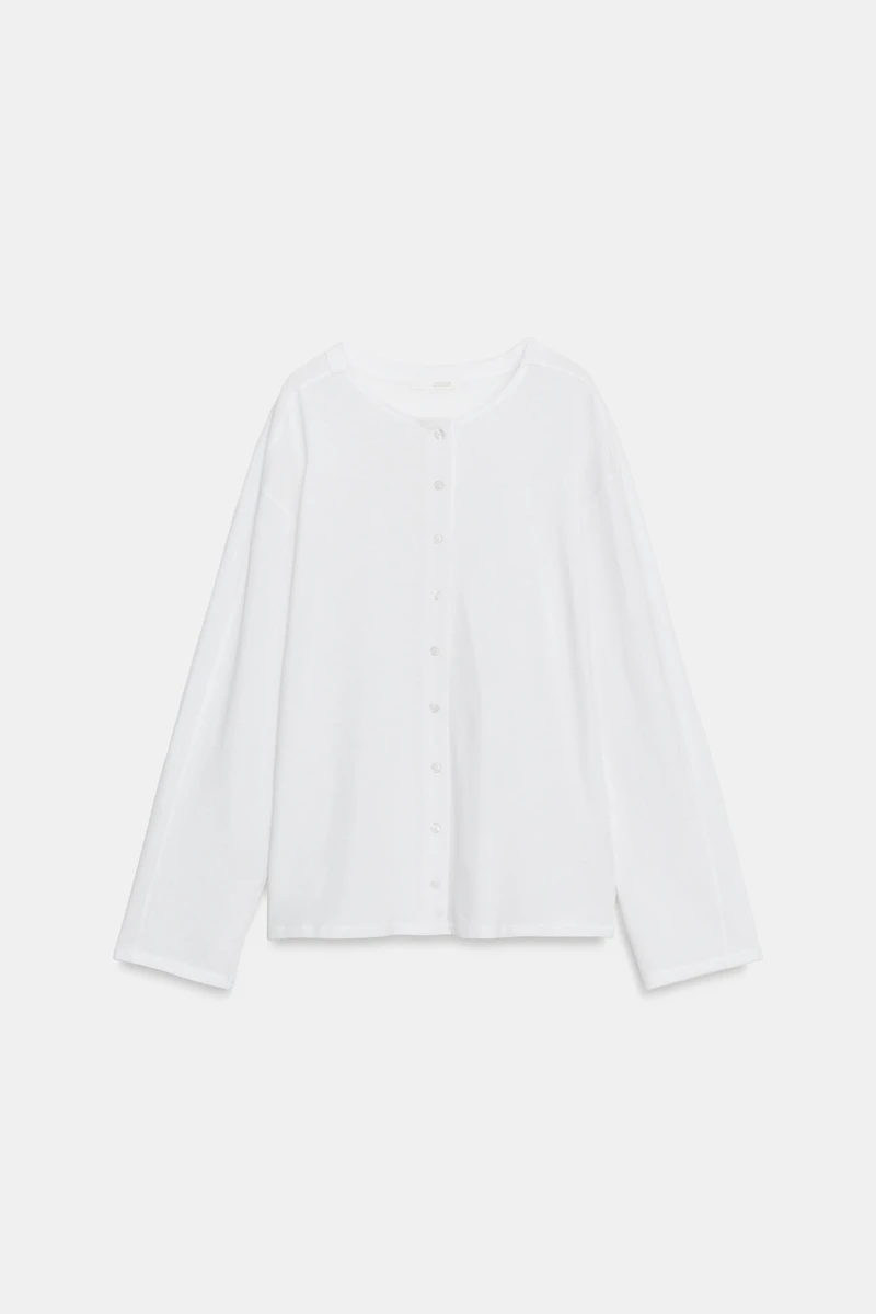 BUTTON-UP T-SHIRT