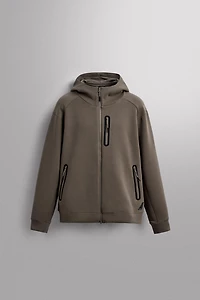 SWEAT TECHNIQUE ZIPPÉ À CAPUCHE