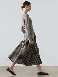 Flared with check detailing