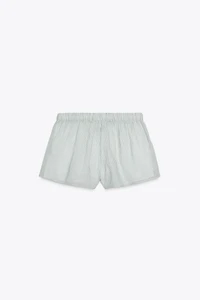 STRIPED GAUZE PAJAMA SHORTS