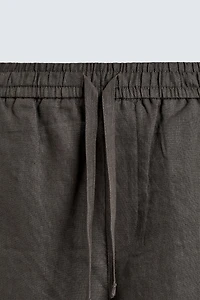 RELAXED FIT 100% LINEN PANTS