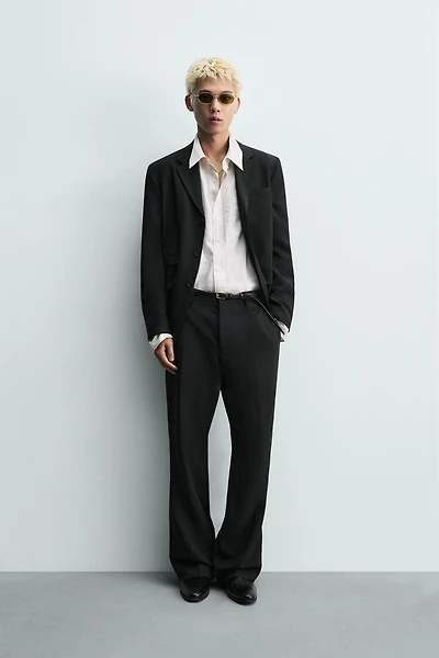 PANTALON DE COSTUME DÉCONTRACTÉ VISCOSE - LIN