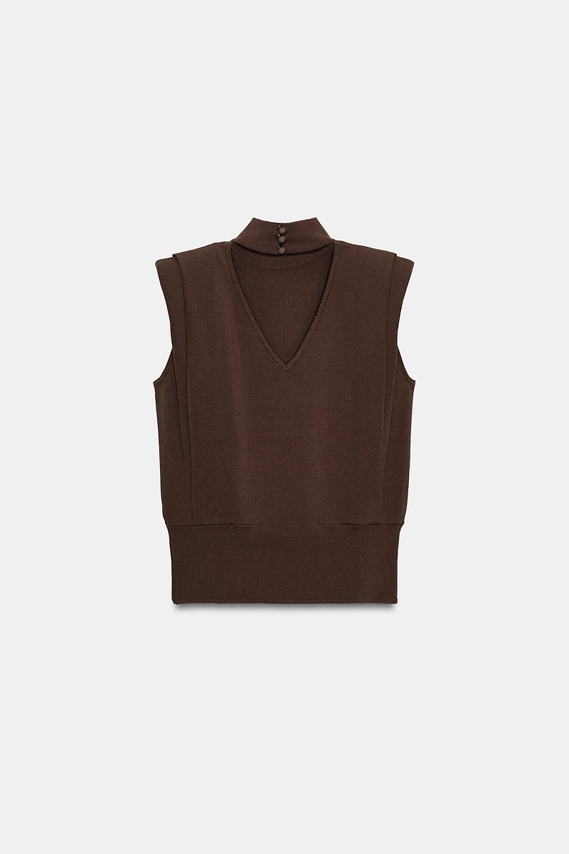 OPEN BACK KNIT TOP