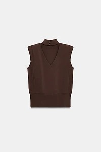 OPEN BACK KNIT TOP