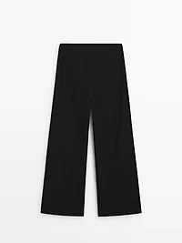 Cotton blend flared pants