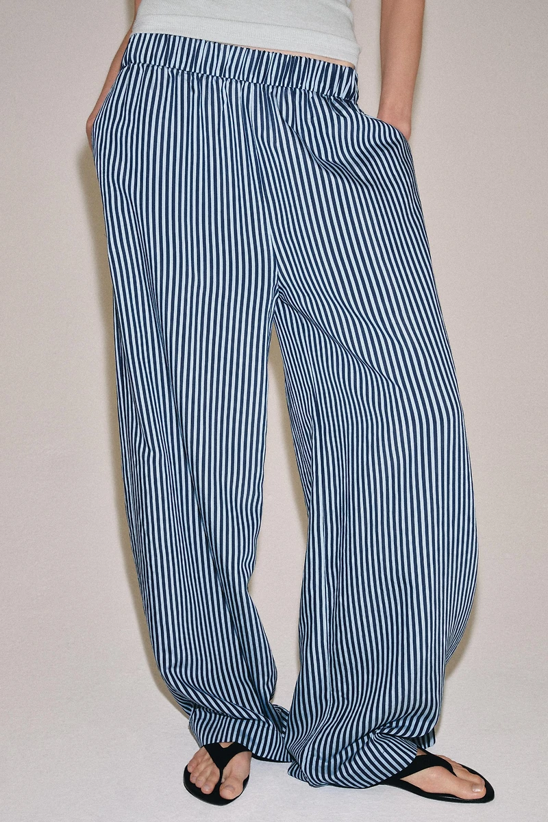 ZW COLLECTION STRIPED WIDE LEG PANTS