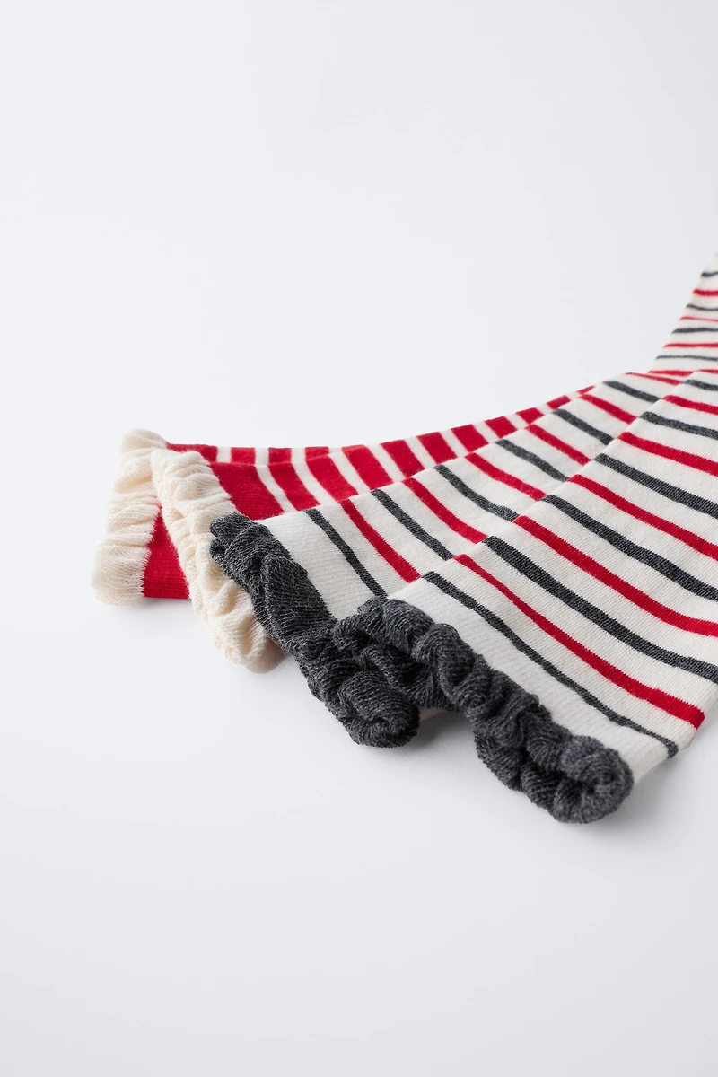 TWO-PACK OF LONG STRIPED SOCKS