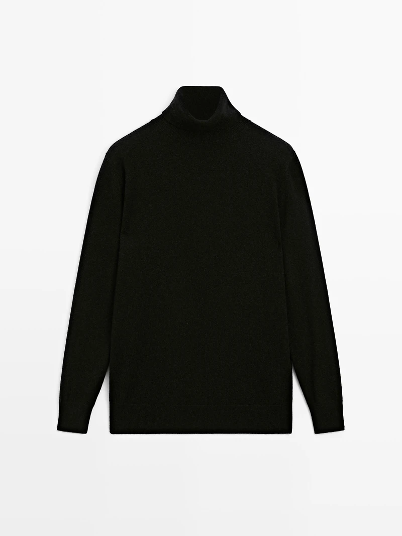 Knit 100% cashmere turtleneck sweater