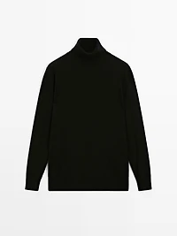 Knit 100% cashmere turtleneck sweater