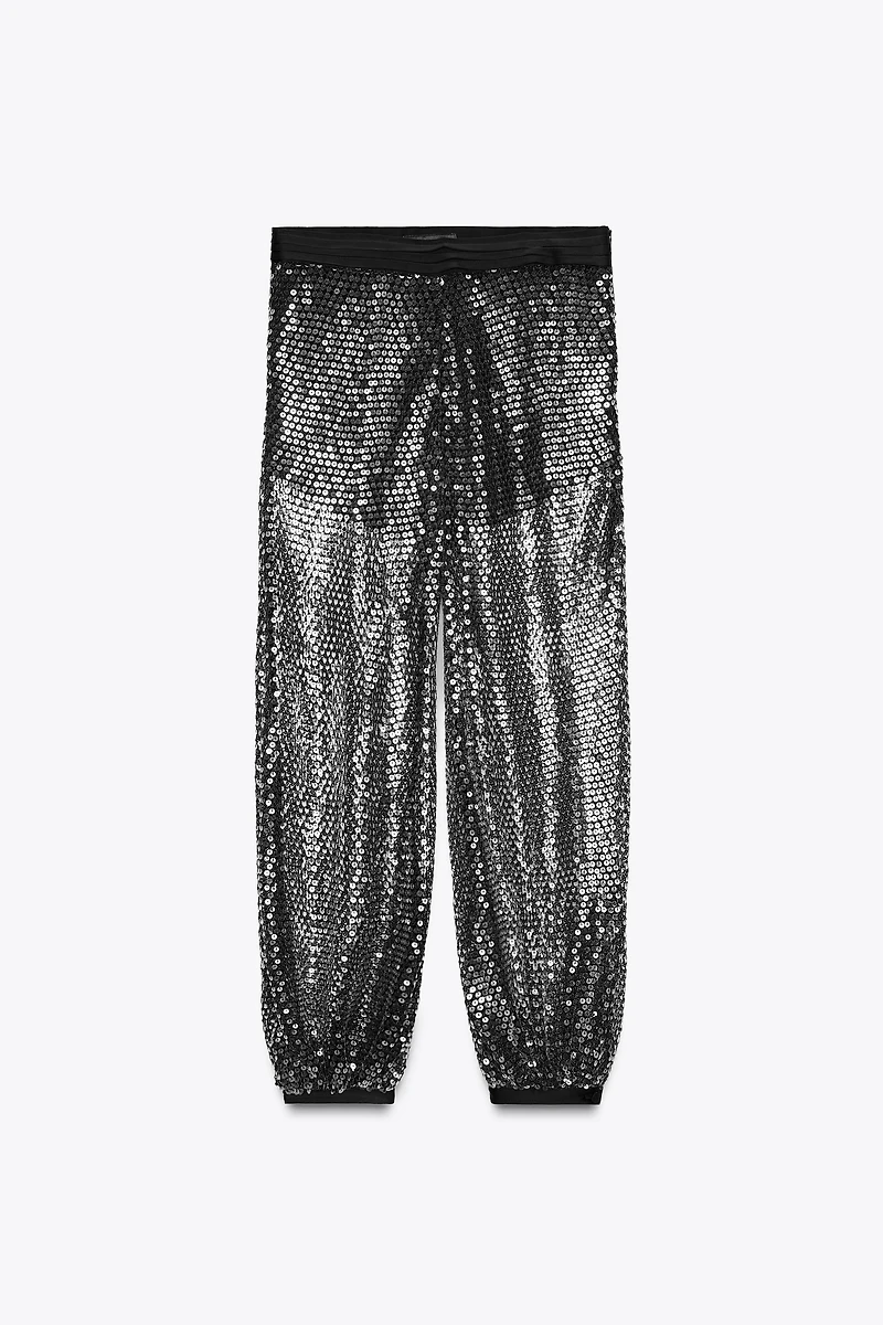 ZW COLLECTION SEQUIN BALLOON PANTS
