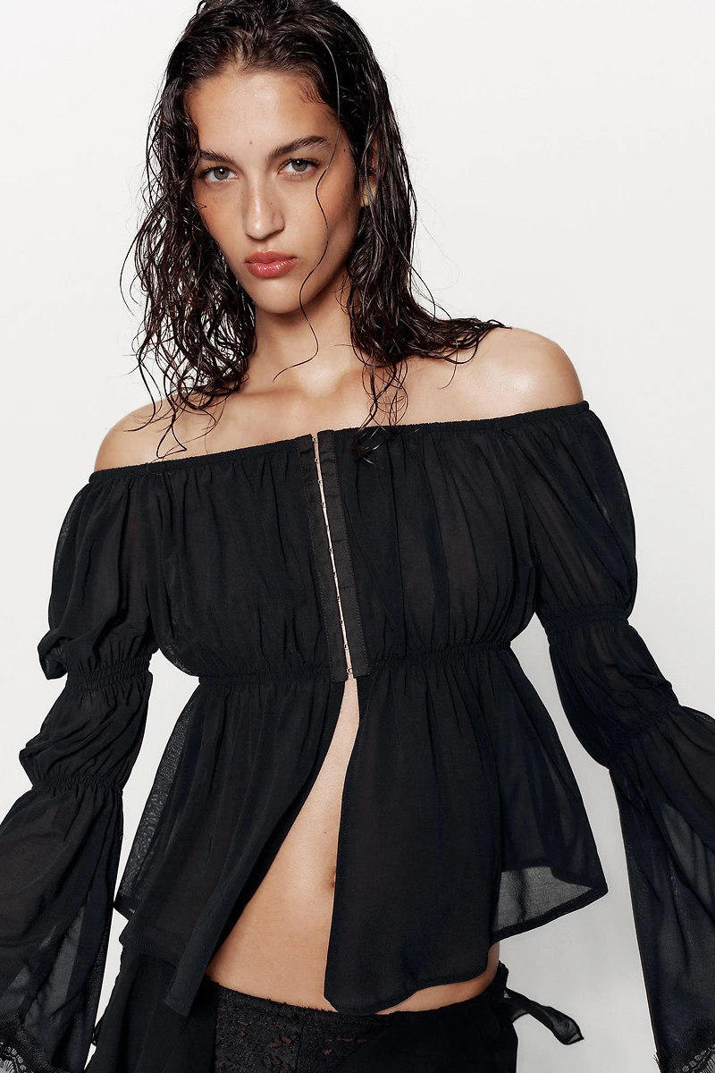 TOP BIMATIÈRE AVEC DENTELLE