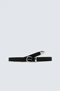 VINTAGE EFFECT LEATHER BELT