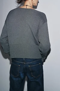 BOAT NECK KNIT SWEATER