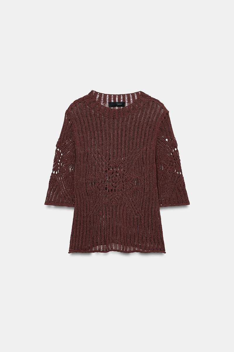 SHORT SLEEVE KNIT JUMPER