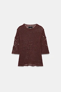 SHORT SLEEVE KNIT JUMPER