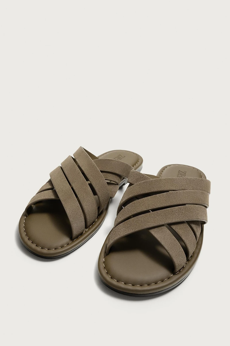 LEATHER STRAP SANDALS