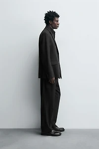 LIMITED EDITION WOOL BLEND DOUBLE BREASTED SUIT BLAZER