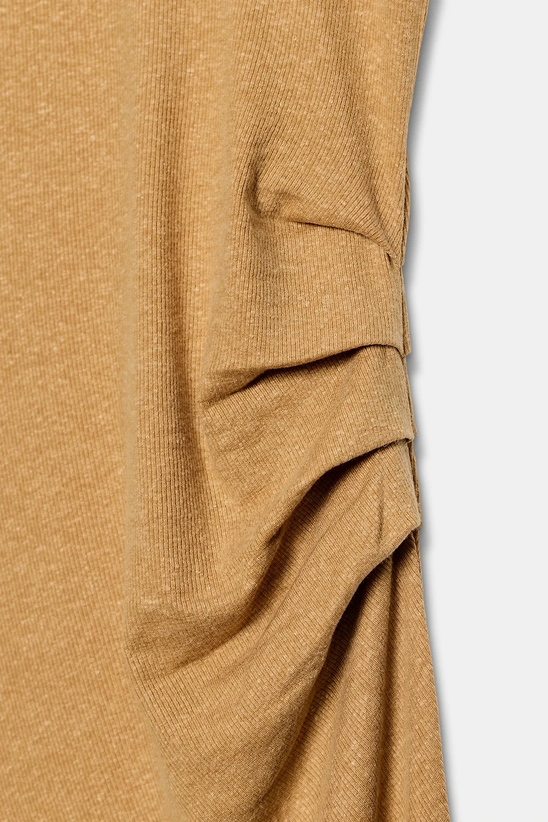 DRAPED MIDI DRESS