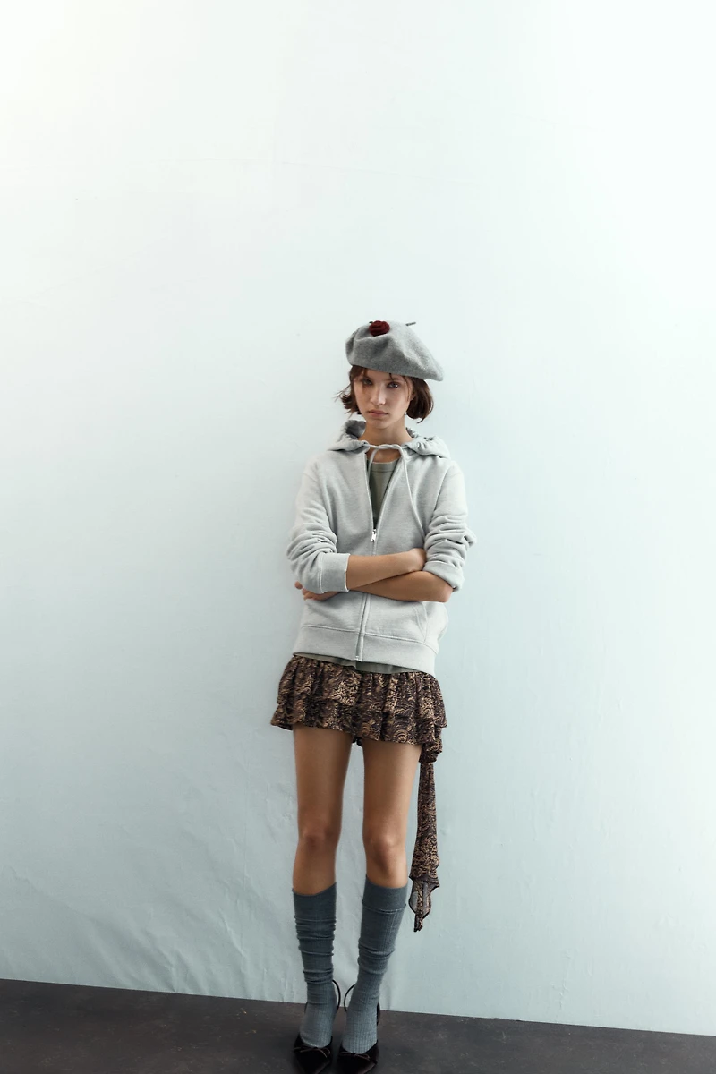 100% WOOL BERET WITH FLOWER