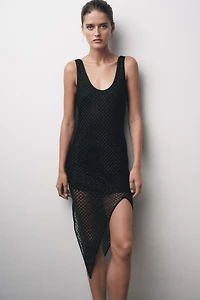 ASYMMETRIC BEADED DRESS