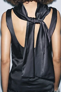 ZW COLLECTION SATIN EFFECT SLEEVELESS TOP