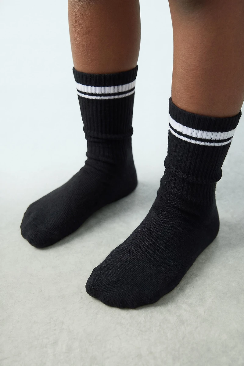 THREE-PACK OF SPORTY STRIPED HIGH SOCKS