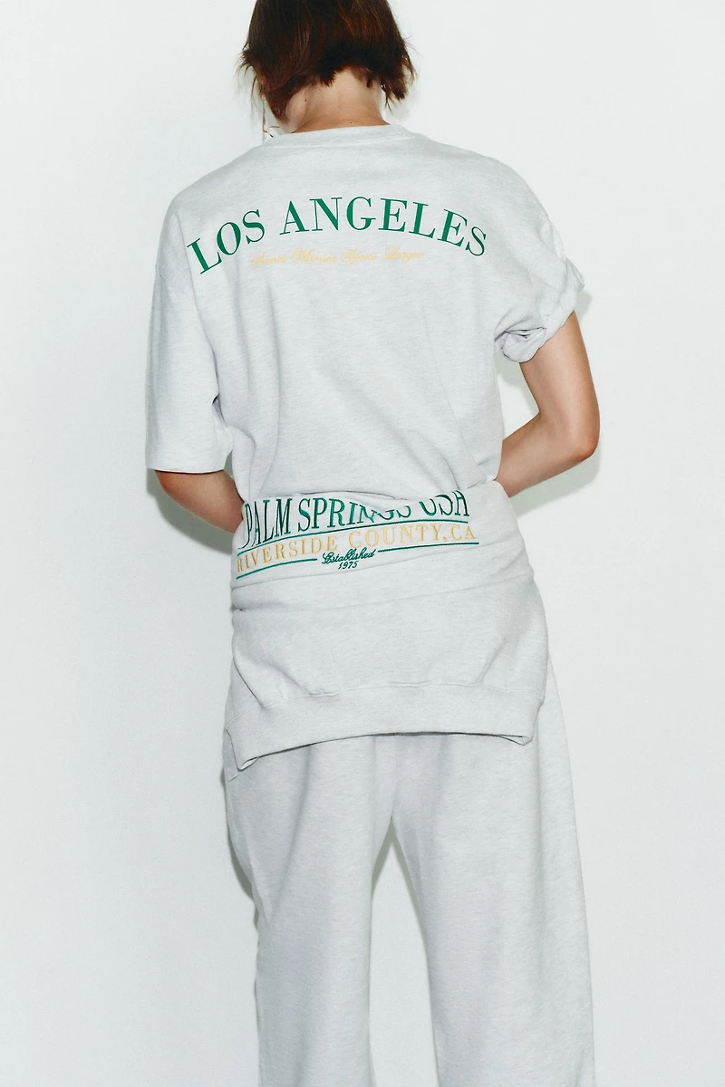 COTTON TEXT PRINT T-SHIRT