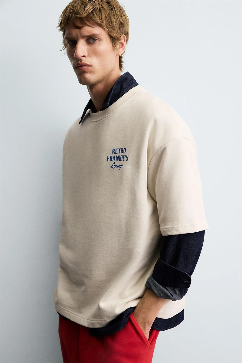 SWEAT LAVÉ GRAPHIQUES IMPRIMÉS