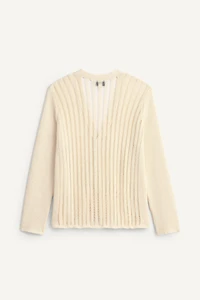 OPENWORK TEXTURED CARDIGAN