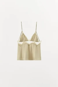 LIMITED EDITION SATIN EFFECT LACE TOP
