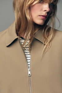 ZIP-UP GATHERED JACKET