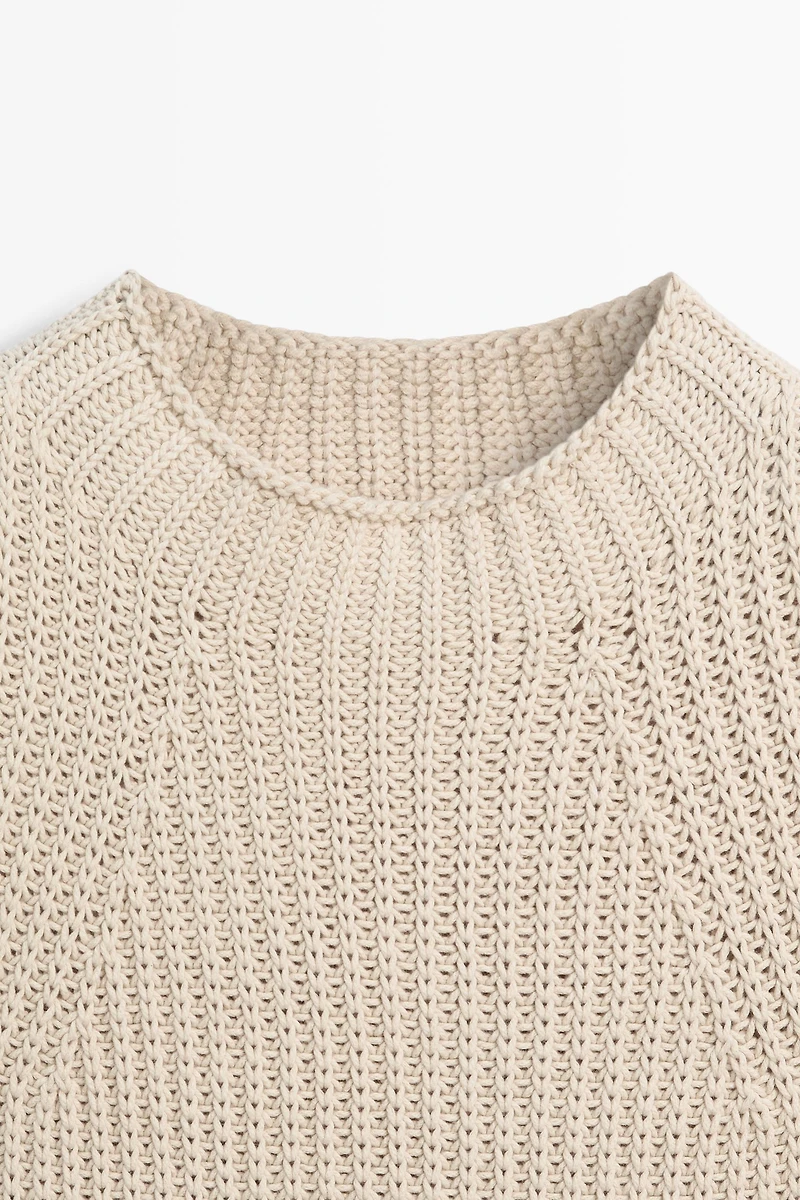 Chunky knit cotton top - STUDIO