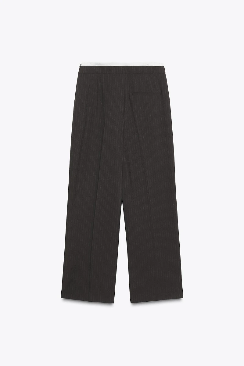 DOUBLE WAIST STRAIGHT LEG PANTS