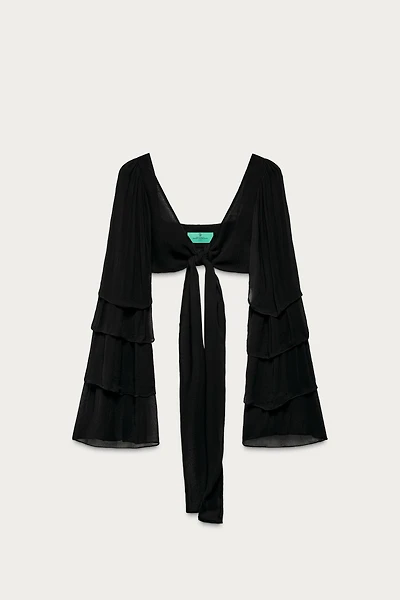 RUFFLED TOP MARISA BERENSON X ZARA